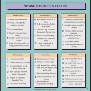 Moving Checklist & Timeline (Before, During, and After Moving)