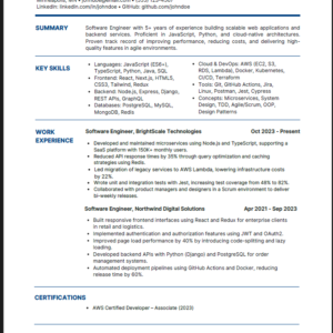 Free Resume & Cover Letter Template (ATS-Friendly)